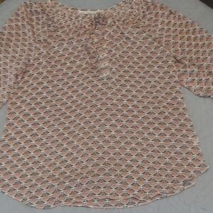 Daniel Rainn Multicolor Patterned Blouse Sz 1X